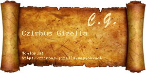 Czirbus Gizella névjegykártya